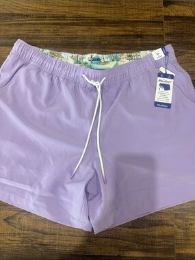 Caribbean Lavender Athletic Shorts with Drawstring